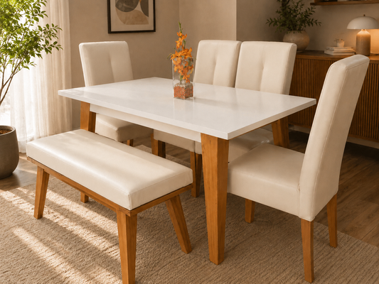 Comedor Oliva 4 Silla y 1 Banca