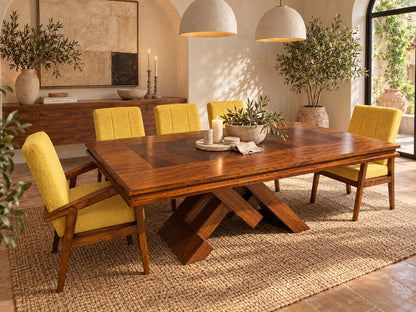 Comedor Basilea de 8 sillas en ambiente cálido