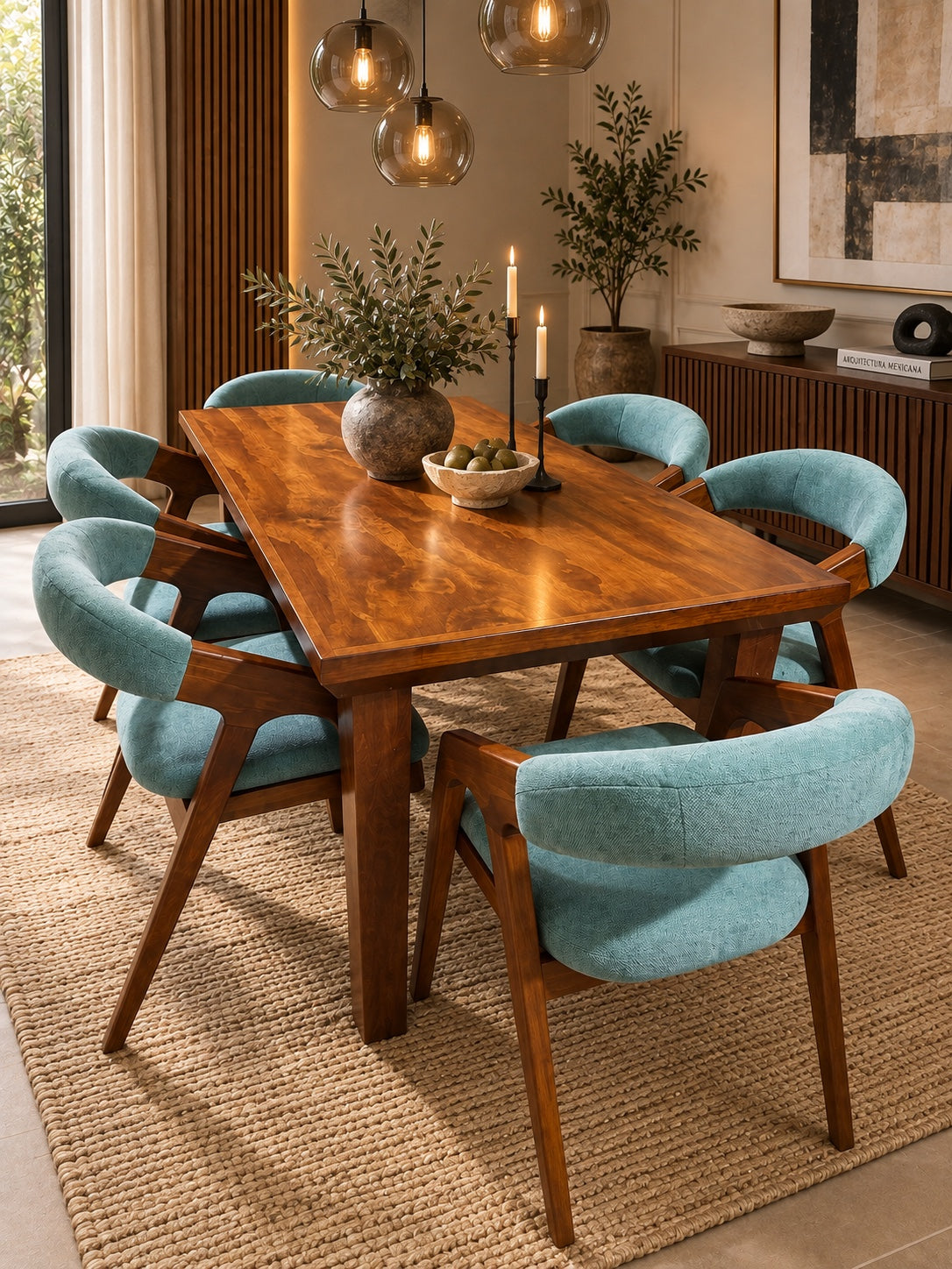 Comedor Brasil de seis sillas en ambiente