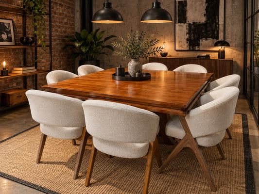 Comedor Verona de 8 sillas en ambiente